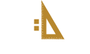 A logo featuring a white house silhouette with two square windows next to a gold triangular ruler. Below, partially visible white text reads "REMODELING" on a light gray background.